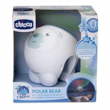 Chicco Polar Bear Ciel Baby Crib Projector Toy For 0+ Months Y01-11558-20 8058664164776