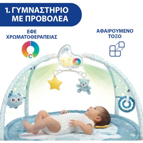 Chicco Γυμναστήριο Δραστηριοτήτων Χαρούμενα Χρώματα Σιέλ Για 0+ Μηνών Y01-09866-20 8058664112548