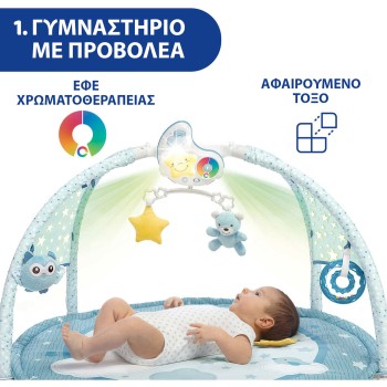 Chicco Γυμναστήριο Δραστηριοτήτων Χαρούμενα Χρώματα Σιέλ Για 0+ Μηνών Y01-09866-20 8058664112548