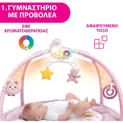 Chicco Γυμναστήριο Δραστηριοτήτων Χαρούμενα Χρώματα Ροζ Για 0+ Μηνών Y01-09866-10 8058664112531