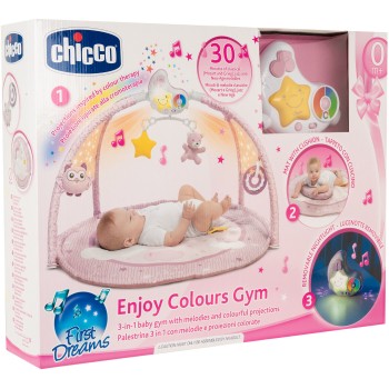 Chicco Γυμναστήριο Δραστηριοτήτων Χαρούμενα Χρώματα Ροζ Για 0+ Μηνών Y01-09866-10 8058664112531