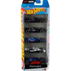 Mattel Hot Wheels Formula 1 5-pack, Set of 5 Die-cast Toy F1 Cars in 1:64 Scale JLN11 194735367870