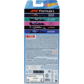 Mattel Hot Wheels Formula 1 5-pack, Set of 5 Die-cast Toy F1 Cars in 1:64 Scale JLN11 194735367870
