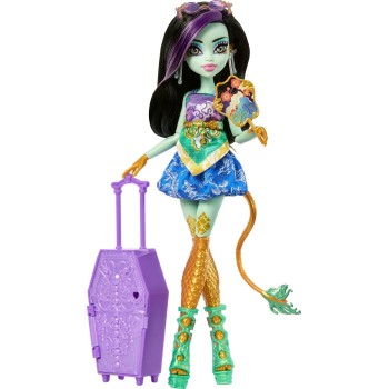 Mattel Monster High Skulltimate Secrets Gore-Geous Oasis Playset, Jinafire Long Doll And Accessories JDR52 194735288892