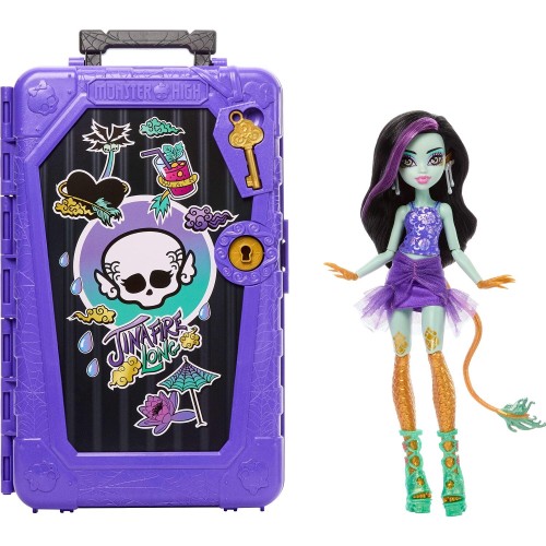 Mattel Monster High Skulltimate Secrets Gore-Geous Oasis Playset, Jinafire Long Doll And Accessories JDR52 194735288892