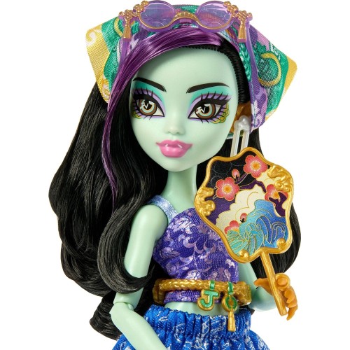 Mattel Monster High Skulltimate Secrets Gore-Geous Oasis Playset, Jinafire Long Doll And Accessories JDR52 194735288892