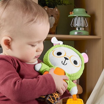 Mattel Fisher-price Friendship Forest Cuddle & Chime Bunny Plush Baby Sensory Toy With Teether JLB87 194735360420