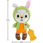 Mattel Fisher-price Friendship Forest Cuddle & Chime Bunny Plush Baby Sensory Toy With Teether JLB87 194735360420