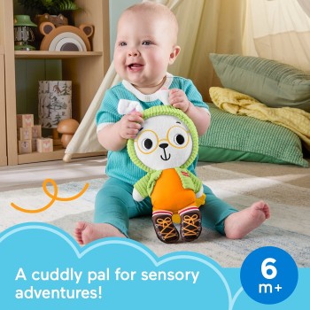 Mattel Fisher-price Friendship Forest Cuddle & Chime Bunny Plush Baby Sensory Toy With Teether JLB87 194735360420