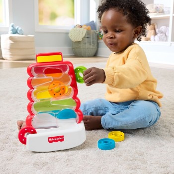 Mattel fisher-price κλασικη πυραμιδα - παιχνιδι με κρικους JLB81 194735360475