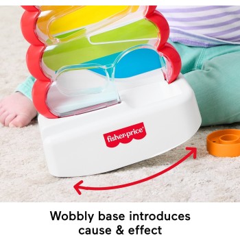 Mattel fisher-price κλασικη πυραμιδα - παιχνιδι με κρικους JLB81 194735360475