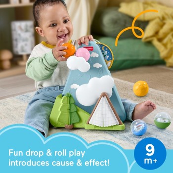 Mattel Fisher-price Friendship Forest Ball Drop Mountain Developmental Activity Toy for Baby, 5 Balls JLB88 194735360529