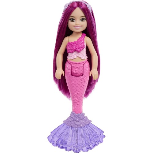 Mattel Barbie Chelsea Mermaid Small Doll With Pink Hair & Removable Hair Accessory, 6-inch Toy JKH54 / JKH56 194735396412