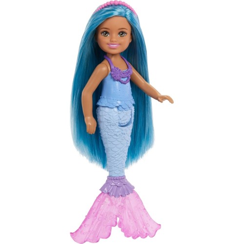 Mattel Barbie Chelsea Mermaid Small Doll With Blue Hair & Removable Hair Accessory, 6-Inch Toy JKH54 / JKH55 194735396375