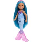 Mattel Barbie Chelsea Mermaid Small Doll With Blue Hair & Removable Hair Accessory, 6-Inch Toy JKH54 / JKH55 194735396375