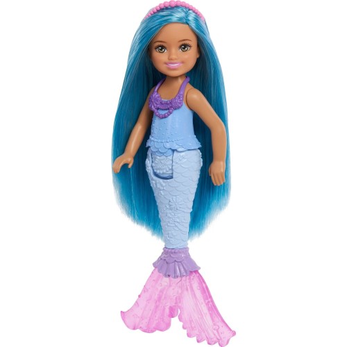 Mattel Barbie Chelsea Mermaid Small Doll With Blue Hair & Removable Hair Accessory, 6-Inch Toy JKH54 / JKH55 194735396375