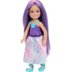 Mattel Barbie Chelsea Royal Small Doll With Purple Hair, Removable Skirt, Shoes & Hair Accessory, 6-inch Toy JKH54 / JKH60 19473
