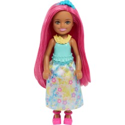 Mattel Barbie Chelsea Royal Small Doll With Pink Hair, Removable Skirt, Shoes & Hair Accessory, 6-inch JKH54 / JKH59 19473539639