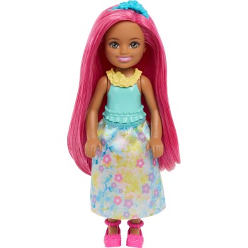Mattel Barbie Chelsea Royal Small Doll With Pink Hair, Removable Skirt, Shoes & Hair Accessory, 6-inch JKH54 / JKH59 19473539639