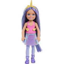 Mattel Barbie Chelsea Unicorn Small Doll With Purple Hair, Removable Tail, Shoes & Hair Accessory, 6-inch JKH54 / JKH58 19473539