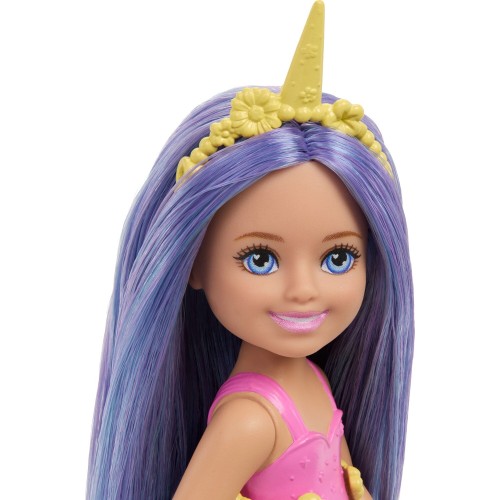 Mattel Barbie Chelsea Unicorn Small Doll With Purple Hair, Removable Tail, Shoes & Hair Accessory, 6-inch JKH54 / JKH58 19473539