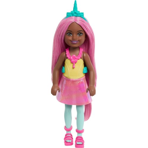 Mattel Barbie Chelsea Unicorn Small Doll With Pink Hair, Removable Tail, Shoes & Hair Accessory, 6-inch Toy JKH54 / JKH57 194735