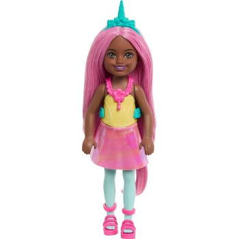 Mattel Barbie Chelsea Unicorn Small Doll With Pink Hair, Removable Tail, Shoes & Hair Accessory, 6-inch Toy JKH54 / JKH57 194735
