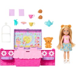Mattel Barbie Family & Friends Club Chelsea Pop-Up Tea Party Playset With Small Doll & 10+ Accessories JJB40 194735338801