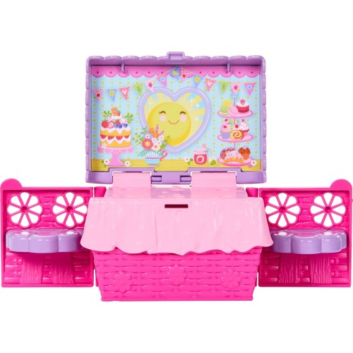 Mattel Barbie Family & Friends Club Chelsea Pop-Up Tea Party Playset With Small Doll & 10+ Accessories JJB40 194735338801