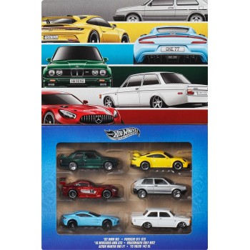 Mattel Hot Wheels Αυτοκινητακια - Euro Style Σετ Των 6 JLB25 194735359875