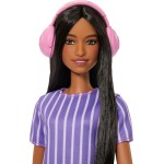 Mattel barbie fashionista - μωβ ριγε φόρεμα JJN58 194735340316