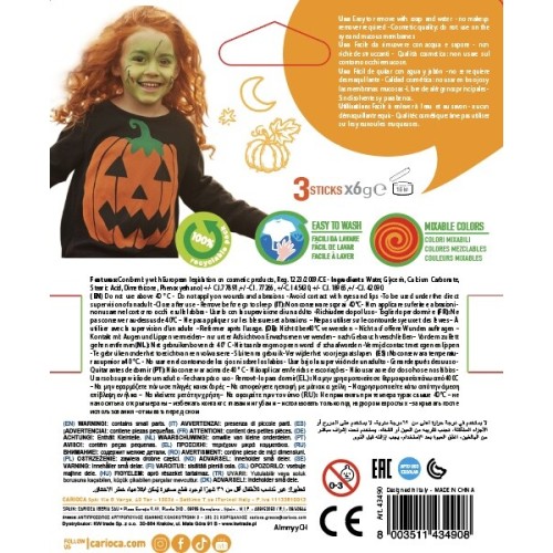CARIOCA Μάσκα Κολοκύθας 3 τεμ C43490 8003511434908