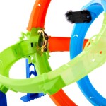 Mattel Hot Wheels Stunt Tracks Rapid Launch Cyclone Track Set & 1:64 Scale Die-cast Toy Car JHK73 194735333943