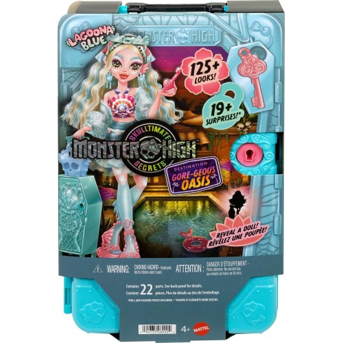 Mattel Monster High Skulltimate Secrets Gore-geous Oasis Playset, Lagoona Blue Doll and Accessories JDR51 194735289004