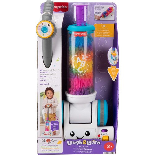 Mattel Fisher-price Laugh & Learn 2-in-1 Vacuum Toddler Musical Learning Toy, Multilanguage Version JMM35 194735380985