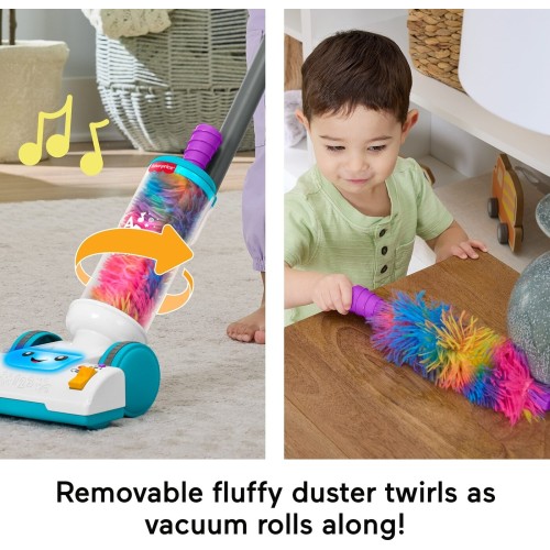 Mattel Fisher-price Laugh & Learn 2-in-1 Vacuum Toddler Musical Learning Toy, Multilanguage Version JMM35 194735380985