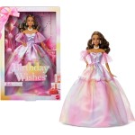 Mattel Barbie Signature Birthday Wishes Fashion Doll in Dress With Pastel Rainbow Effect, Collectible Gift JJX78 194735344307