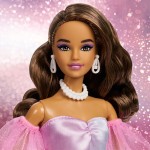Mattel Barbie Signature Birthday Wishes Fashion Doll in Dress With Pastel Rainbow Effect, Collectible Gift JJX78 194735344307