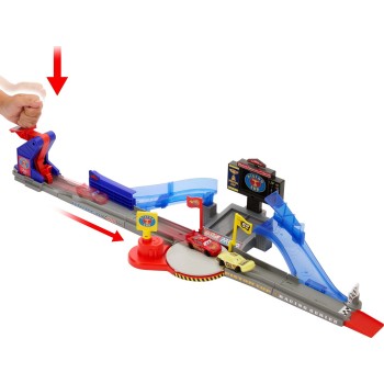 Mattel Disney Cars Disney and Pixar Cars Piston Cup Stunting Speedway Playset With Lightning Mcqueen Toy Car JHL42 194735334612