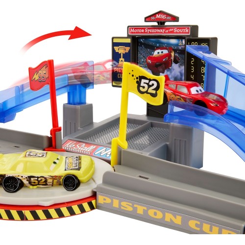 Mattel Disney Cars Disney and Pixar Cars Piston Cup Stunting Speedway Playset With Lightning Mcqueen Toy Car JHL42 194735334612