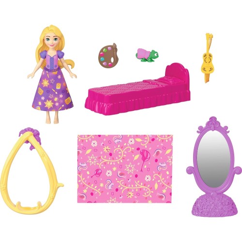 Mattel Disney Princess Rapunzel Storytime Stackers Doll House, Small Doll, Pascal Figure & 7 Accessories JDP61 194735288670