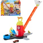 Mattel Hot Wheels City Super Fire Station Rescue Playset & 1:64 Scale Toy Car, Track Extends 16” JHL95 194735335008