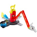 Mattel Hot Wheels City Super Fire Station Rescue Playset & 1:64 Scale Toy Car, Track Extends 16” JHL95 194735335008