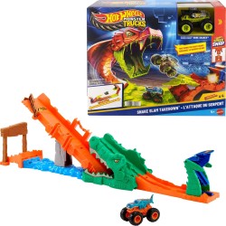 Mattel HOT Wheels Monster Trucks Crocodile Crash Challenge Playset JJN45 194735339730