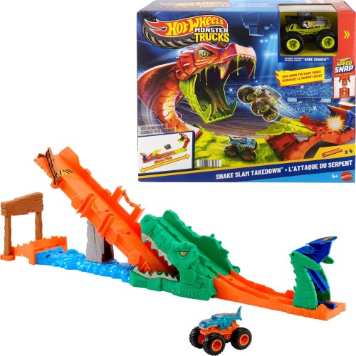 Mattel hot wheels monster trucks πιστα - εξοντωση κροκοδειλου JJN45 194735339730