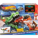 Mattel hot wheels monster trucks πιστα - εξοντωση κροκοδειλου JJN45 194735339730