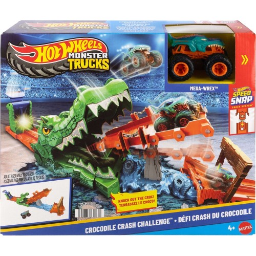 Mattel hot wheels monster trucks πιστα - εξοντωση κροκοδειλου JJN45 194735339730