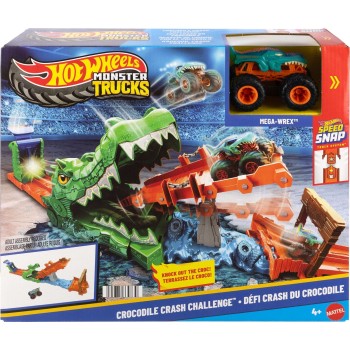 Mattel hot wheels monster trucks πιστα - εξοντωση κροκοδειλου JJN45 194735339730