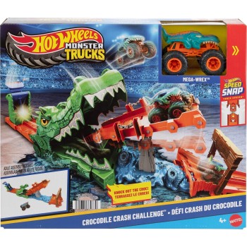 Mattel hot wheels monster trucks πιστα - εξοντωση κροκοδειλου JJN45 194735339730