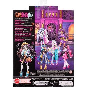 Mattel Monster High Skelita Calaveras Fashion Doll in Ruffled Dress With Pet Candelita and 7 Accessories JHK34 194735333561
